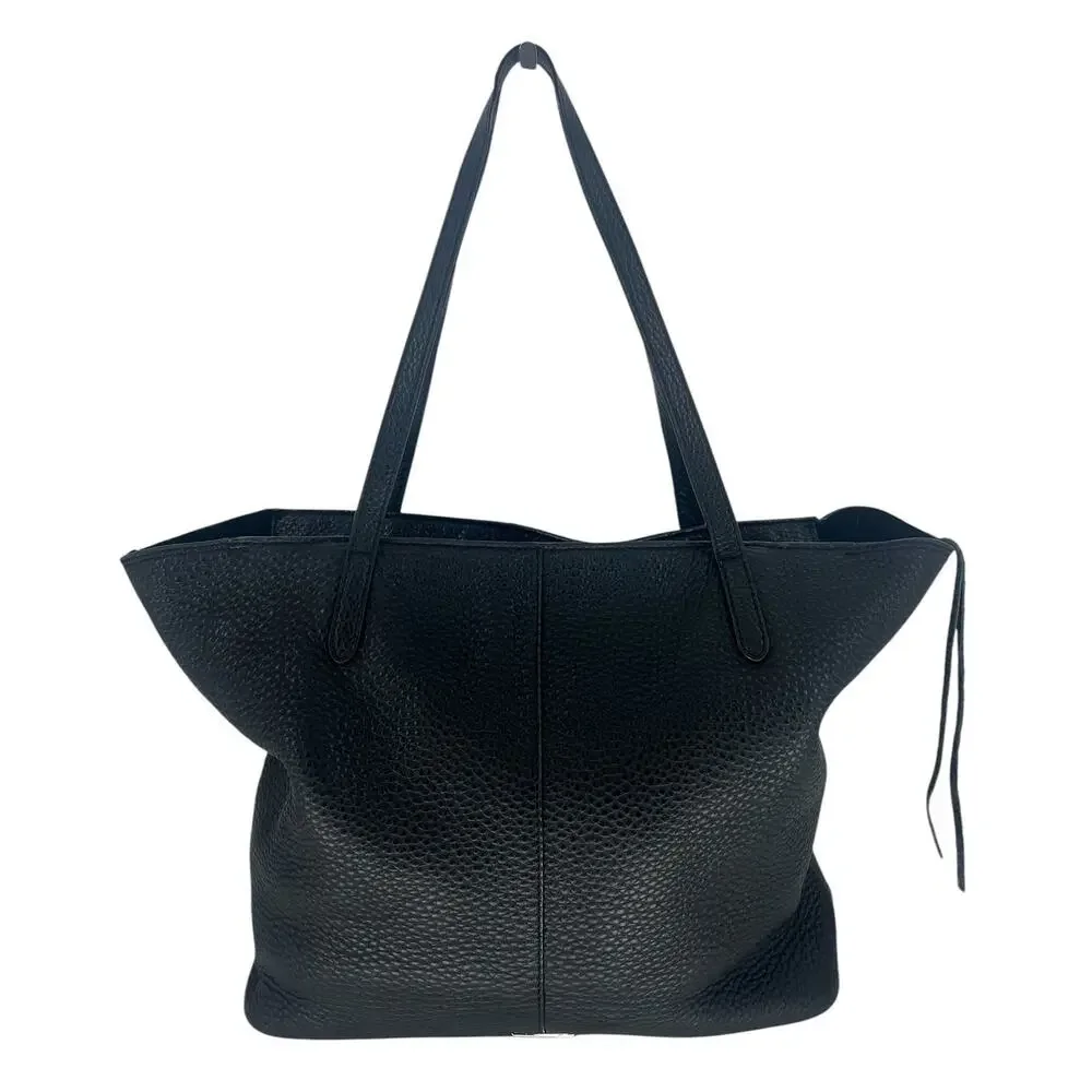 Rebecca Minkoff Unlined Front Pocket Leather Tote Black Studded